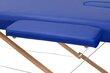 Masāžas galds BodyFit, 3 zonas, koka, zils cena un informācija | Masāžas piederumi | 220.lv