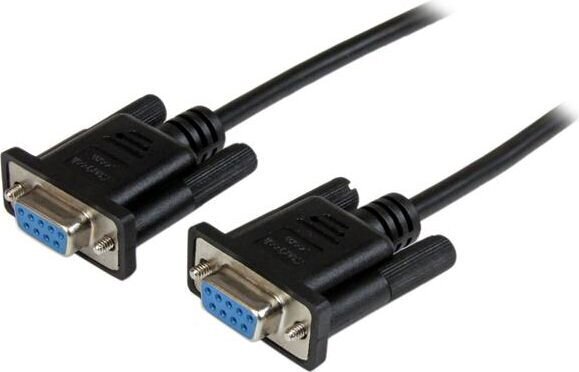 STARTECH 2m Black DB9 Null Modem Cable цена и информация | Kabeļi un vadi | 220.lv