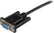 STARTECH 2m Black DB9 Null Modem Cable cena un informācija | Kabeļi un vadi | 220.lv