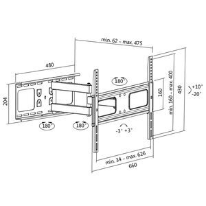 Logilink BP0028 TV Wall mount, 37-70, цена и информация | TV kronšteini | 220.lv