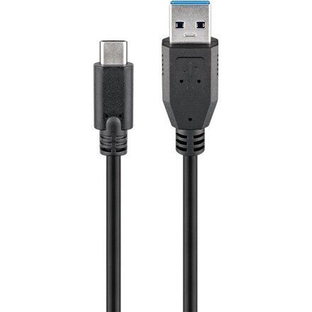 Goobay 71221 USB-C to USB A 3.0 cable, b цена и информация | Savienotājkabeļi | 220.lv