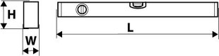 Уровень алюминиевый, тип 600, 200 см, 3 глазка цена и информация | Механические инструменты | 220.lv