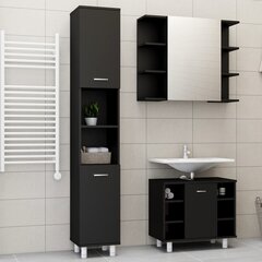 Комплект мебели для ванной, 3 части, черный цена и информация | Комплекты в ванную | 220.lv