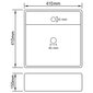 Izlietne vidaXL, 41x41 cm, kvadrāta forma, matēta melna keramika цена и информация | Izlietnes | 220.lv