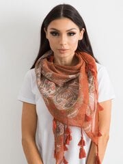 светло-коричневый шарф с принтом и бахромой цена и информация | <p>Тапочки женские</p>
 | 220.lv