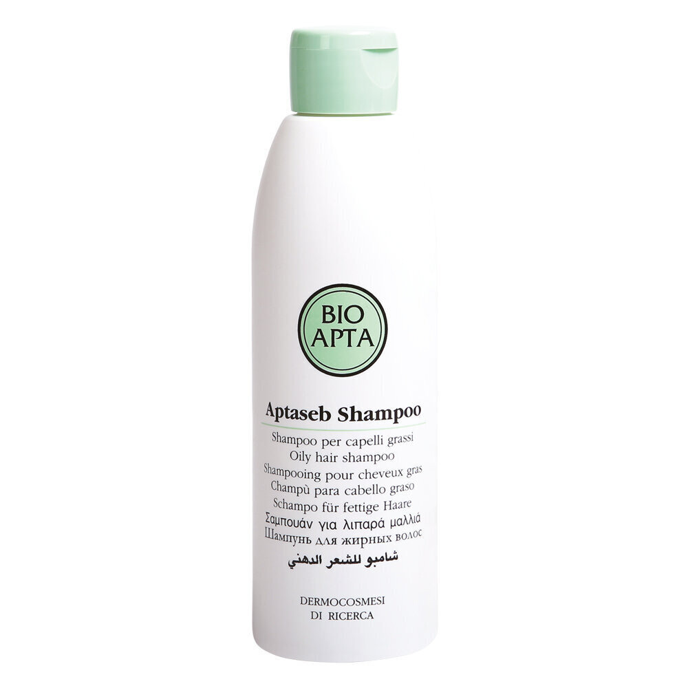 Bezsulfātu šampūns taukainiem matiem Bioapta Aptaseb, 200 ml цена и информация | Šampūni | 220.lv