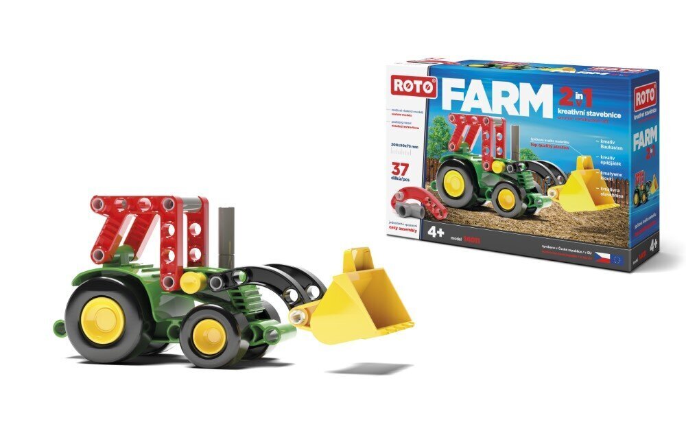 Konstruktors ROTO FARM 2in1, traktors, 37 daļas cena un informācija | Konstruktori | 220.lv