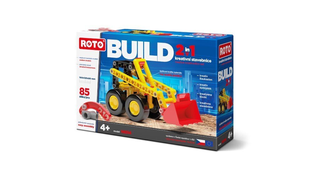 Konstruktors ROTO BUILD 2in1, celtniecības traktors, 85 daļas цена и информация | Konstruktori | 220.lv