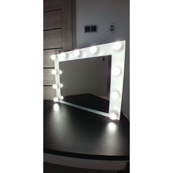 Kosmētikas spogulis WHITE III 80x60 cena un informācija | Spoguļi | 220.lv