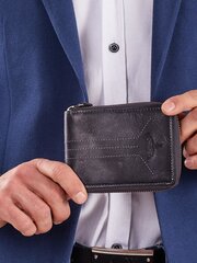 темно-синий мужской кошелек на молнии цена и информация | Мужские кошельки | 220.lv