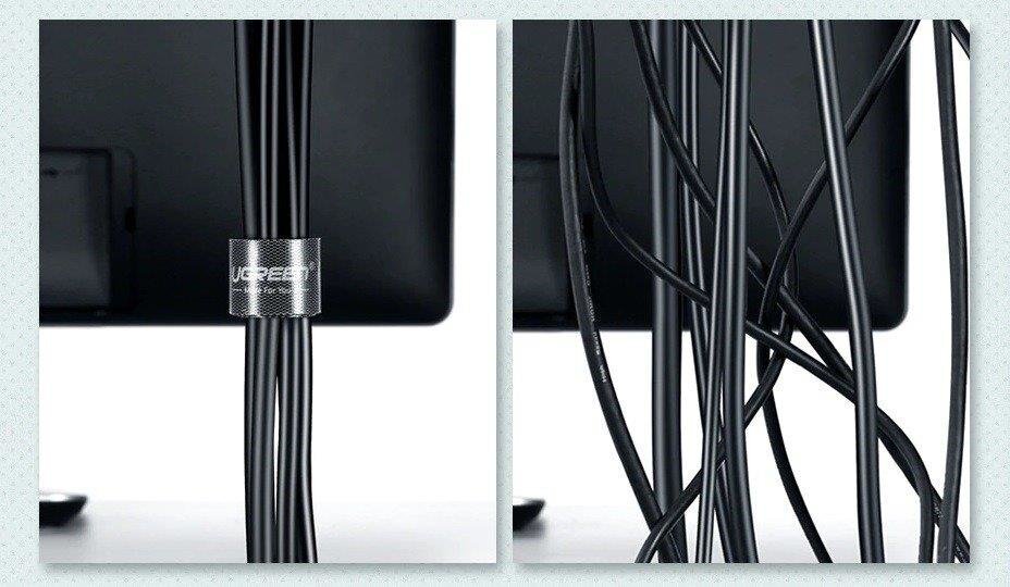 Kabeļu sakārtotājs Ugreen LP124 (Velcro), 2 m, melns цена и информация | Kabeļi un vadi | 220.lv