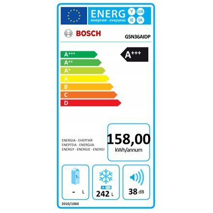 Bosch GSN36AIDP cena un informācija | Saldētavas  | 220.lv