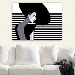 Репродукция на холсте Девушка в черной шляпе цена и информация | Картины | 220.lv