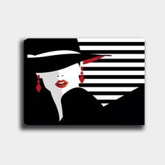 Репродукция на холсте Загадочная девушка в шляпе цена и информация | Картины | 220.lv