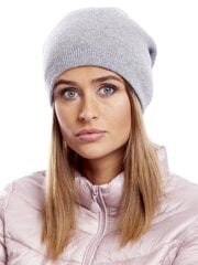 Sieviešu cepure ar kažokādas pomponu, gaiši pelēka цена и информация | Женские шапки | 220.lv