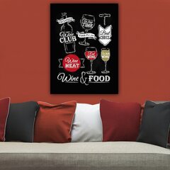 Репродукция на холсте Wine & Food цена и информация | Картины | 220.lv