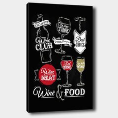 Репродукция на холсте Wine & Food цена и информация | Картины | 220.lv