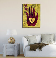 Репродукция на холсте Сердце на ладони цена и информация | Картины | 220.lv