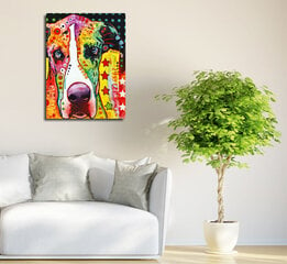 Reprodukcija uz audekla Krāsains suns cena un informācija | Gleznas | 220.lv