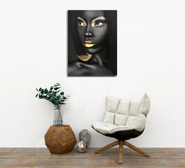 Репродукция Чернокожая девушка с золотыми деталями цена и информация | Картины | 220.lv
