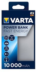 Зарядное устройство VARTA Power Bank Fast Energy 10000mAh Silver цена и информация | Зарядные устройства Power bank | 220.lv