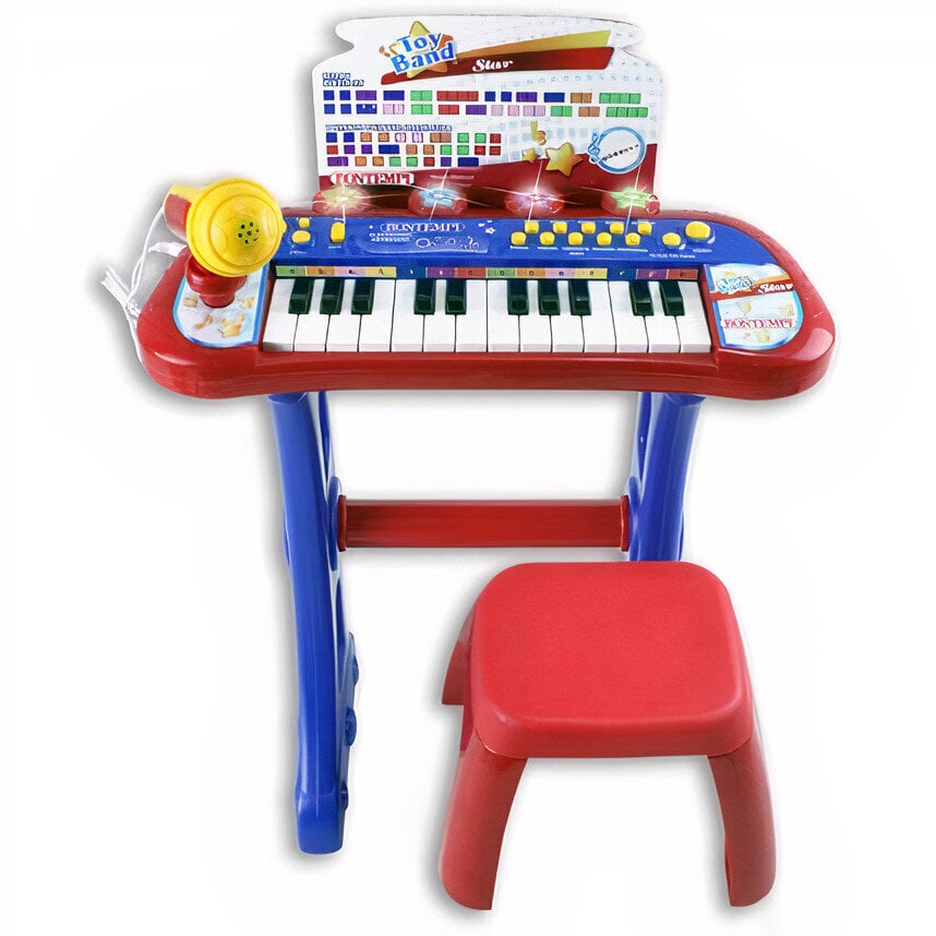 Elektroniskās klavieres ar mikrofonu, statīvu un krēslu Bontempi, 13 2410 цена и информация | Attīstošās rotaļlietas | 220.lv