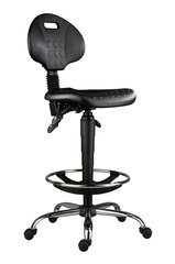 Biroja krēsls Wood Garden 1290 L PU CHROM, melns cena un informācija | Biroja krēsli | 220.lv