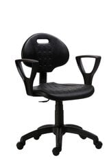 Biroja krēsls Wood Garden 1290 PU, melns cena un informācija | Biroja krēsli | 220.lv
