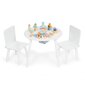 Bērnu galda un krēslu komplekts Ecotoys, balts цена и информация | Bērnu krēsliņi un bērnu galdiņi | 220.lv