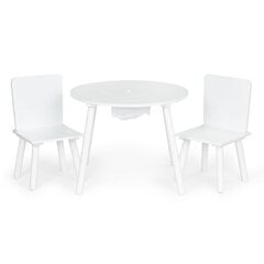 Bērnu galda un krēslu komplekts Ecotoys, balts цена и информация | Детские столы и стулья | 220.lv