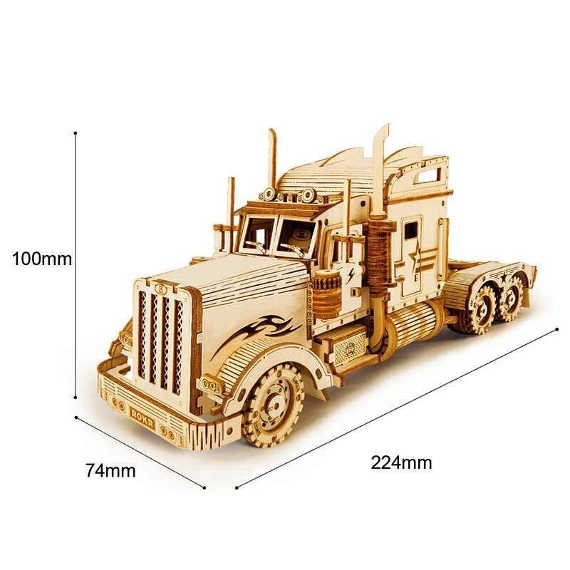 3D koka puzle Robotime Heavy Truck cena un informācija | Konstruktori | 220.lv