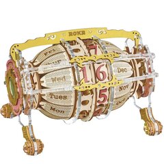 Деревянные 3D часы-пазл / календарь Robotime, 14 лет + цена и информация | Конструкторы и кубики | 220.lv