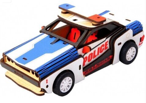 3D koka puzle Robotime Police Car, 5 + gadi cena un informācija | Konstruktori | 220.lv