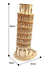3D koka puzle Robotime Pizas tornis, 6 + gadi cena un informācija | Konstruktori | 220.lv