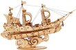 Koka 3D puzle Robotime Sailing Ship, 8 gadi + цена и информация | Konstruktori | 220.lv