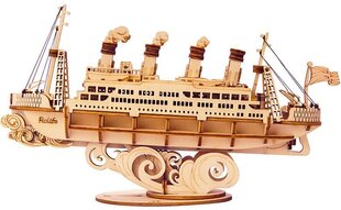 Koka 3D puzle Robotime Cruise Ship, 8 gadi + цена и информация | Конструкторы и кубики | 220.lv