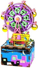 Koka 3D puzle - mūzikas kaste Robotime Panorāmas rats, 14 gadi + cena un informācija | Konstruktori | 220.lv
