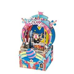 Деревянный 3D пазл - музыкальная шкатулка Robotime Цирковая труппа, 14 лет + цена и информация | Kонструкторы | 220.lv