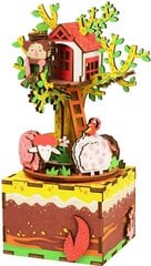 Деревянный 3D пазл - музыкальная шкатулка Robotime Tree House, 14 лет + цена и информация | Конструкторы и кубики | 220.lv