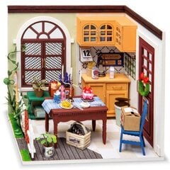Koka saliekamā miniatūra Robotime 3D Mr Charlie's Dining Room, 14 gadi + cena un informācija | Konstruktori | 220.lv