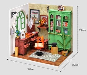 Saliekamā koka miniatūra Robotime 3D Jimmy's Studio, 14 + gadi cena un informācija | Konstruktori | 220.lv