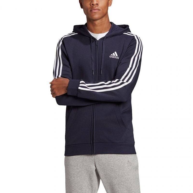 Džemperis vīriešiem Adidas Essentials Hoodie M GK9053, tumši zils cena un informācija | Vīriešu jakas | 220.lv