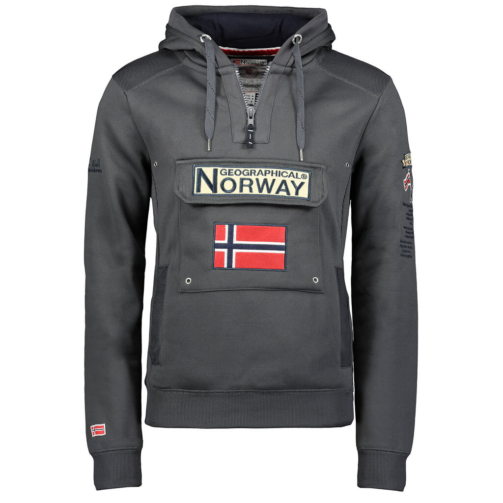 Džemperis vīriešiem Geographical Norway Gymclass, pelēks цена и информация | Vīriešu jakas | 220.lv