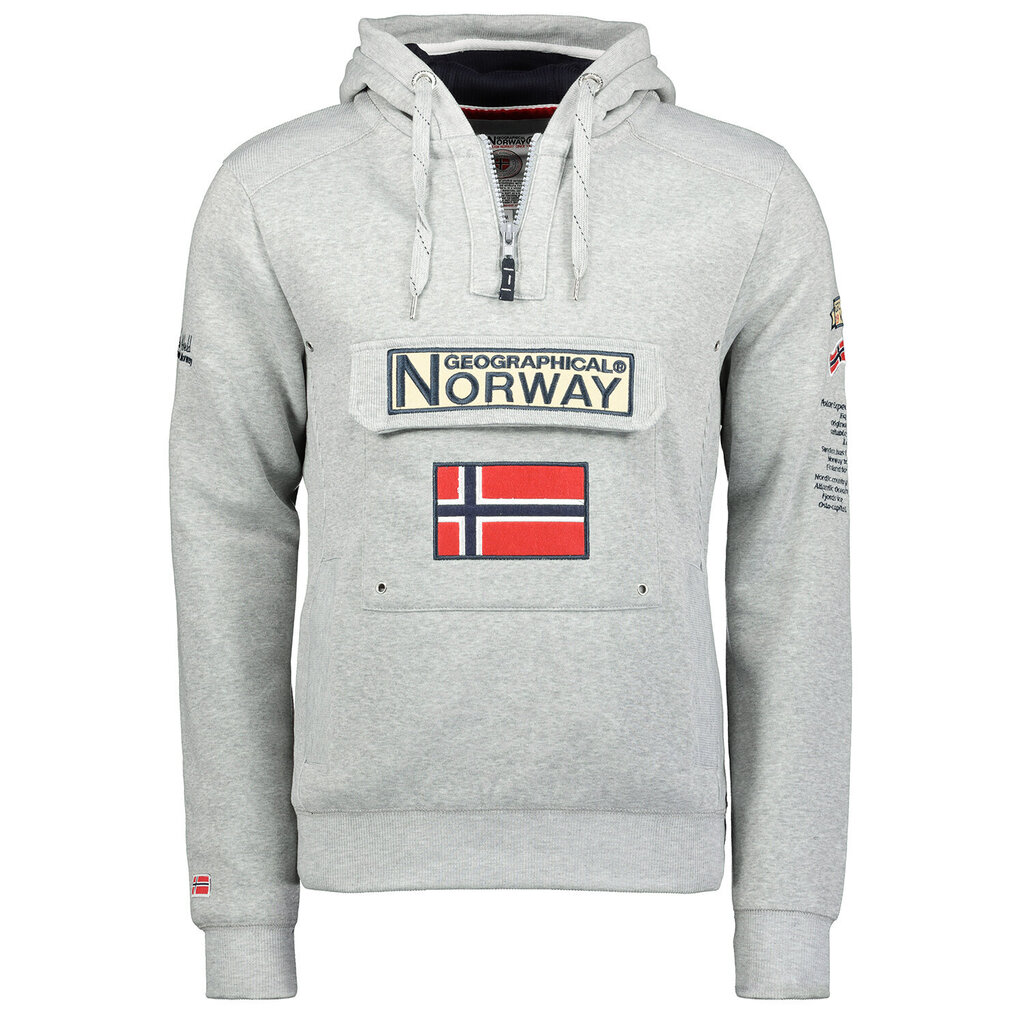 Džemperis vīriešiem Geographical Norway Gymclass, pelēks cena un informācija | Vīriešu jakas | 220.lv