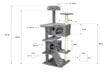 Kaķu nagu asināmais stabs ar mājiņu Funfit, 7 līmeņi, 131 cm, pelēks цена и информация | Kaķu mājas, nagu asināmie | 220.lv