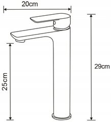 Mexen izlietnes jaucējkrāns Alfa high, black цена и информация | Смесители | 220.lv