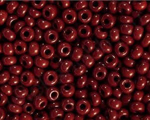 Чешский бисер Opaque, бордовый цвет (93300) 6/0, 50 гр. цена и информация | Принадлежности для изготовления украшений, бисероплетения | 220.lv