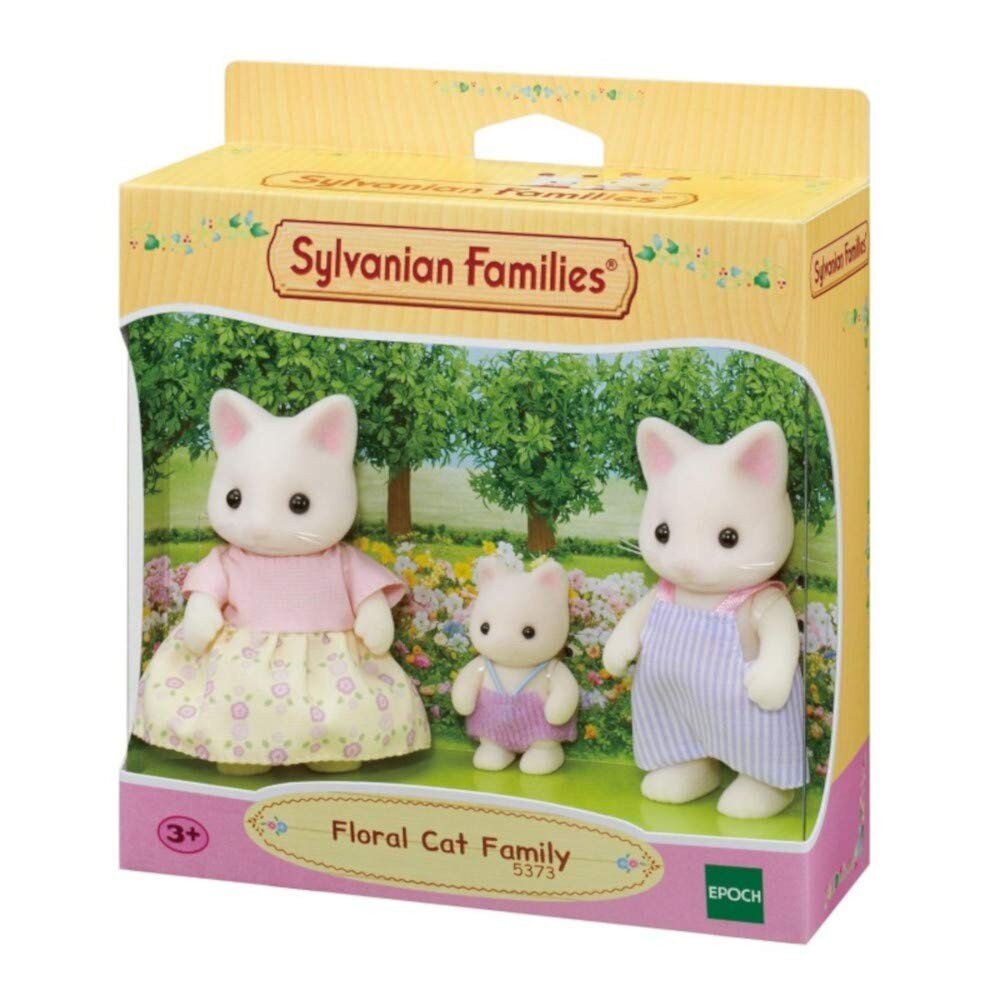 SYLVANIAN FAMILIES Ziedu Kaķu ģimene (3 figūras) cena un informācija | Rotaļlietas meitenēm | 220.lv