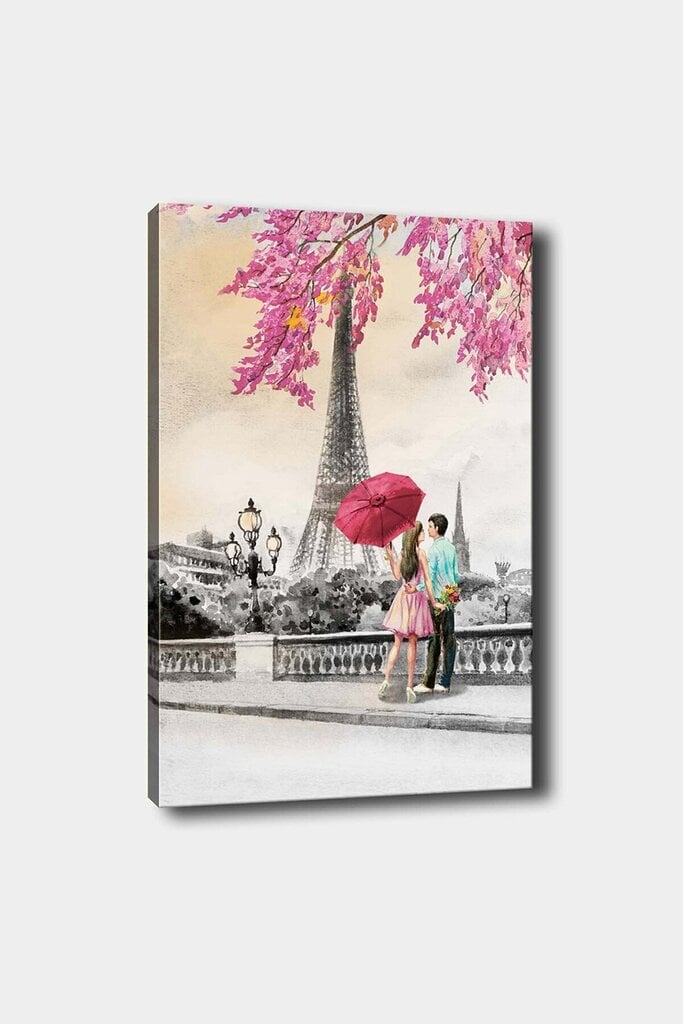 Reprodukcija uz audekla Pāris ar lietussargu Parīzē цена и информация | Gleznas | 220.lv