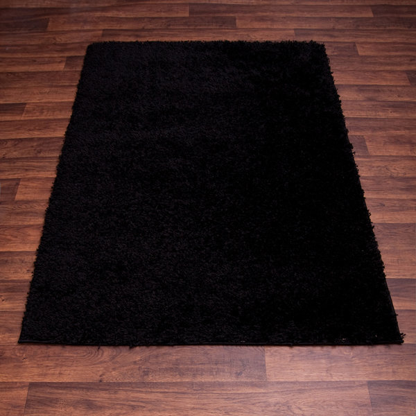 Paklājs Shaggy Black, melns, 120 x 170 cm cena un informācija | Paklāji | 220.lv